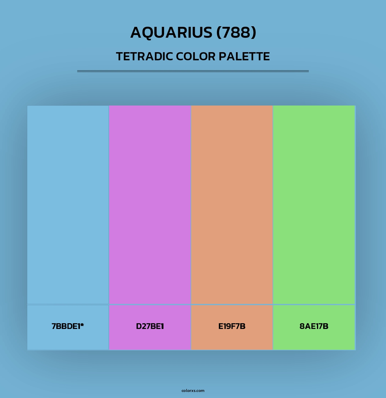 Aquarius (788) - Tetradic Color Palette