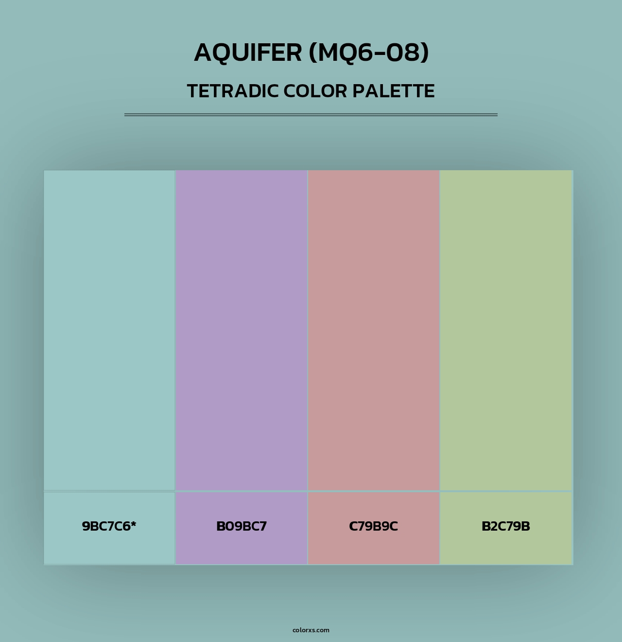 Aquifer (MQ6-08) - Tetradic Color Palette