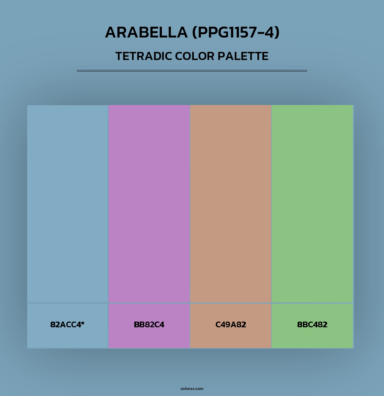 Arabella (PPG1157-4) - Tetradic Color Palette
