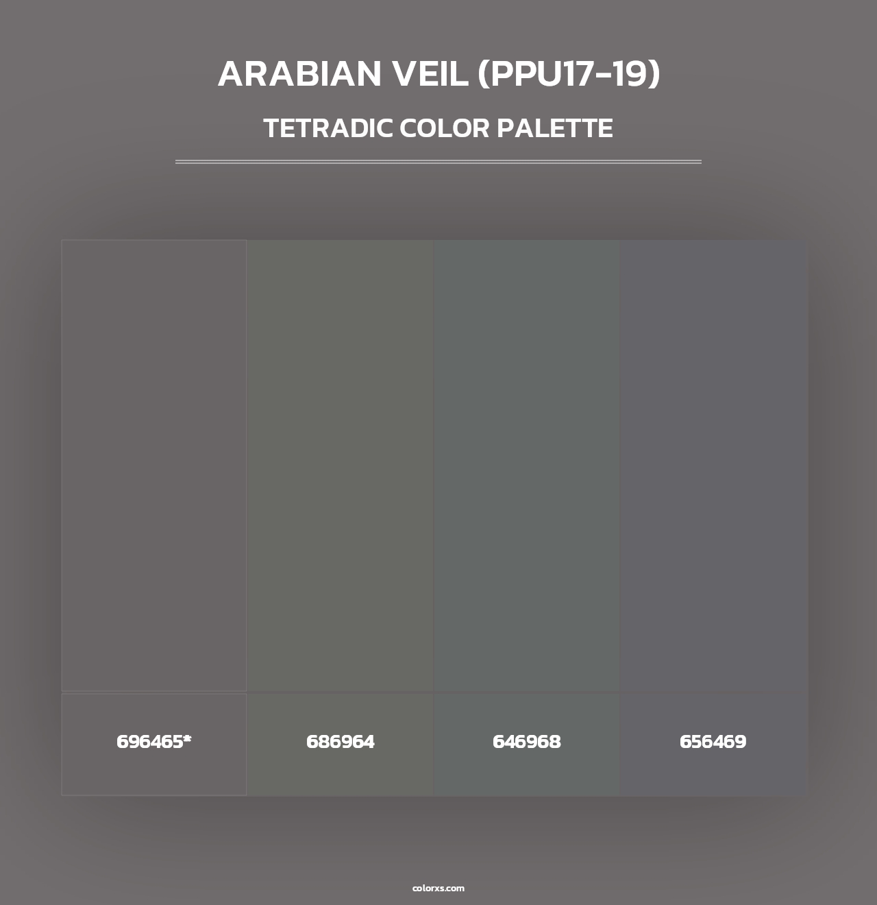 Arabian Veil (PPU17-19) - Tetradic Color Palette