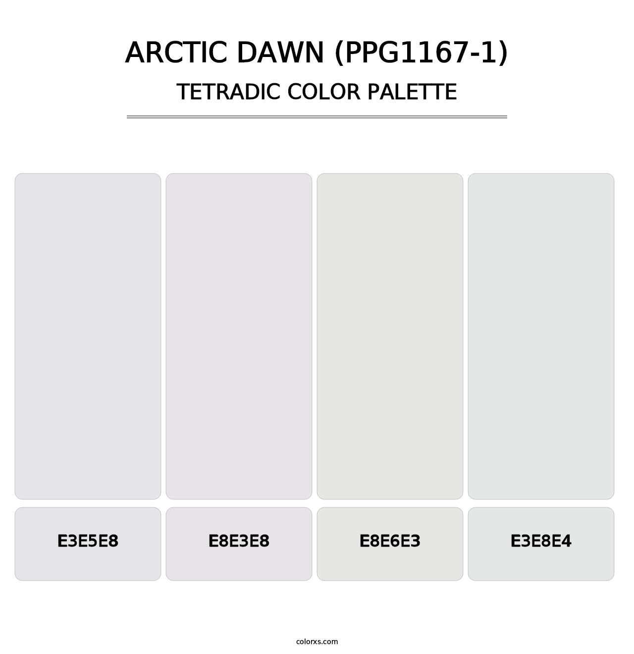 Arctic Dawn (PPG1167-1) - Tetradic Color Palette