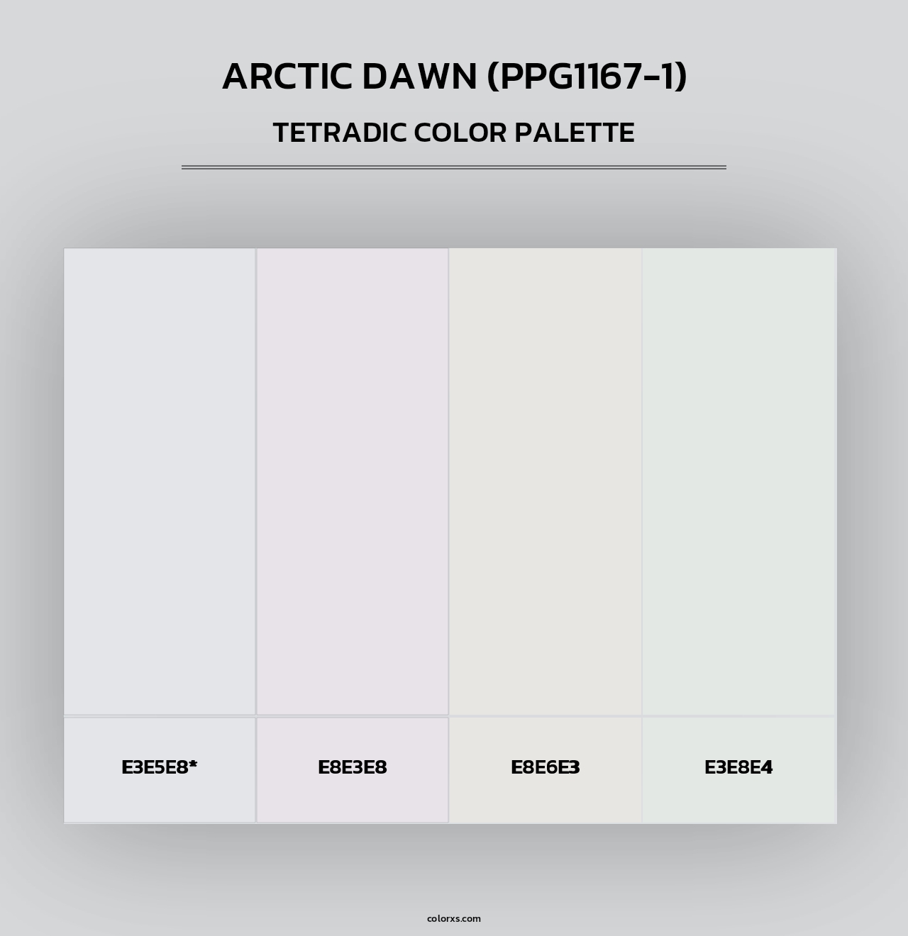 Arctic Dawn (PPG1167-1) - Tetradic Color Palette