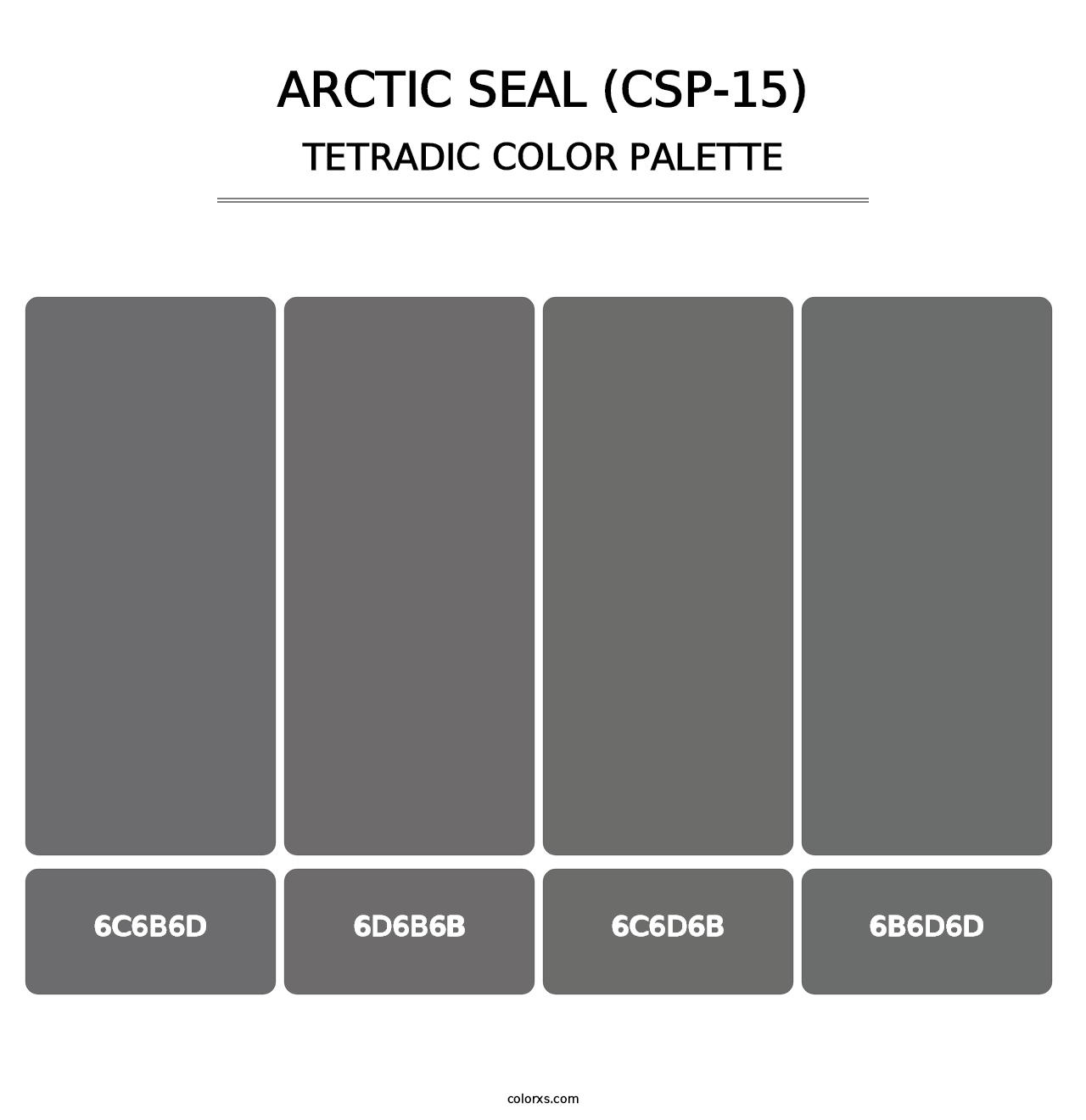 Arctic Seal (CSP-15) - Tetradic Color Palette