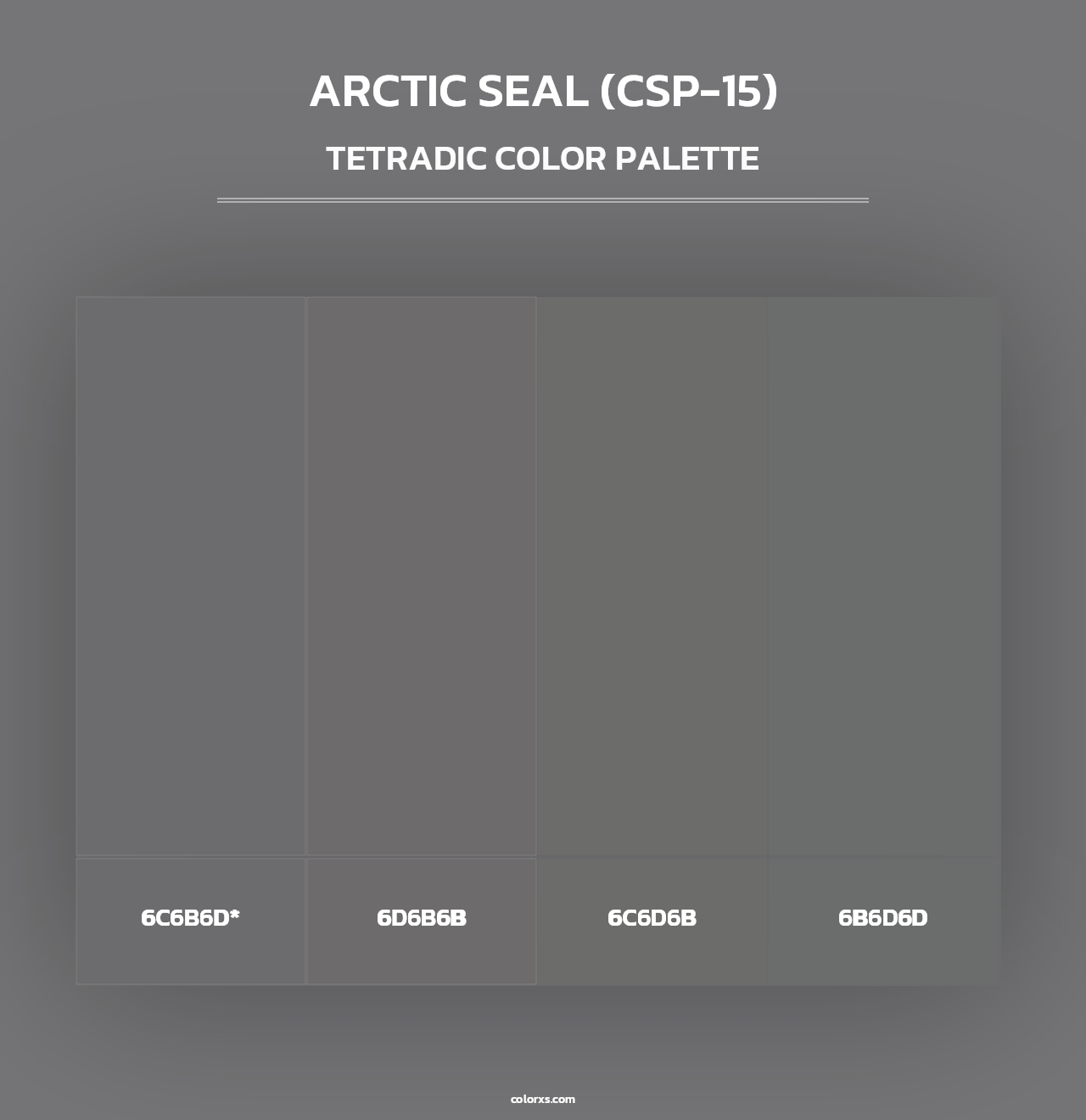 Arctic Seal (CSP-15) - Tetradic Color Palette