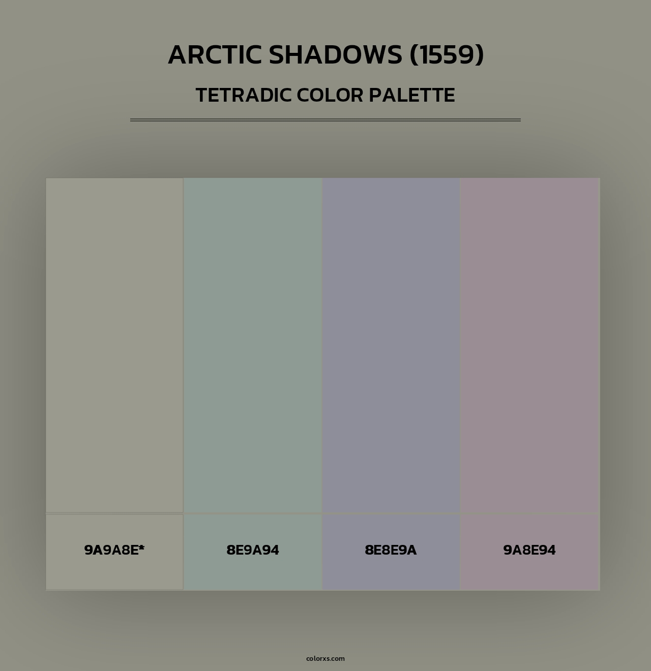Arctic Shadows (1559) - Tetradic Color Palette