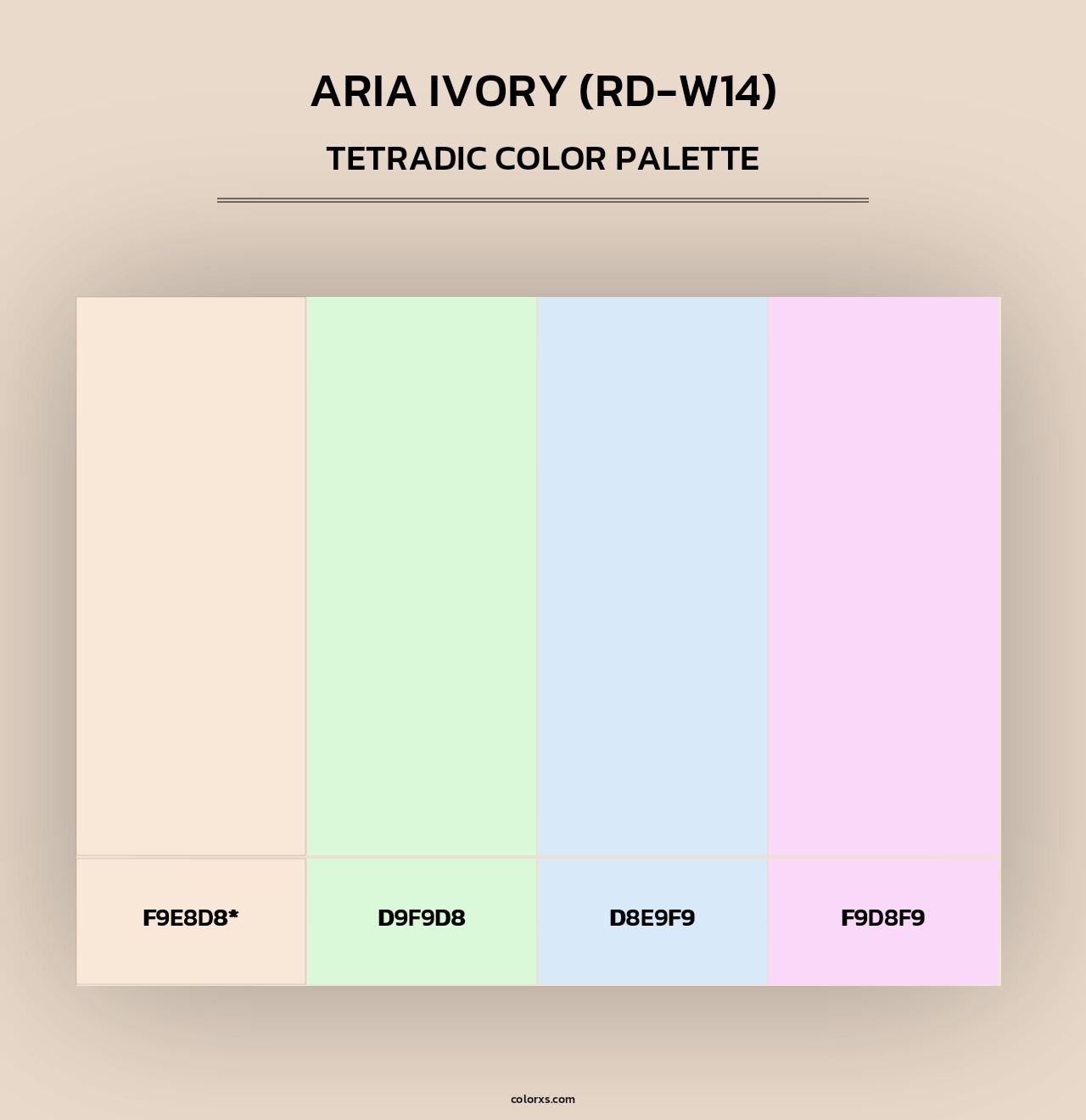 Aria Ivory (RD-W14) - Tetradic Color Palette