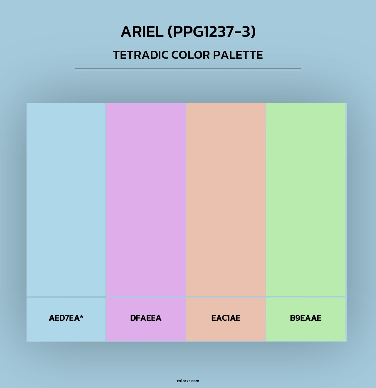 Ariel (PPG1237-3) - Tetradic Color Palette
