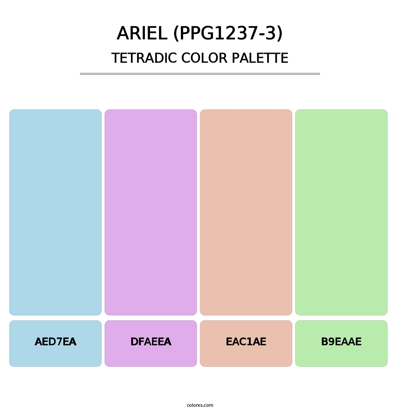 Ariel (PPG1237-3) - Tetradic Color Palette