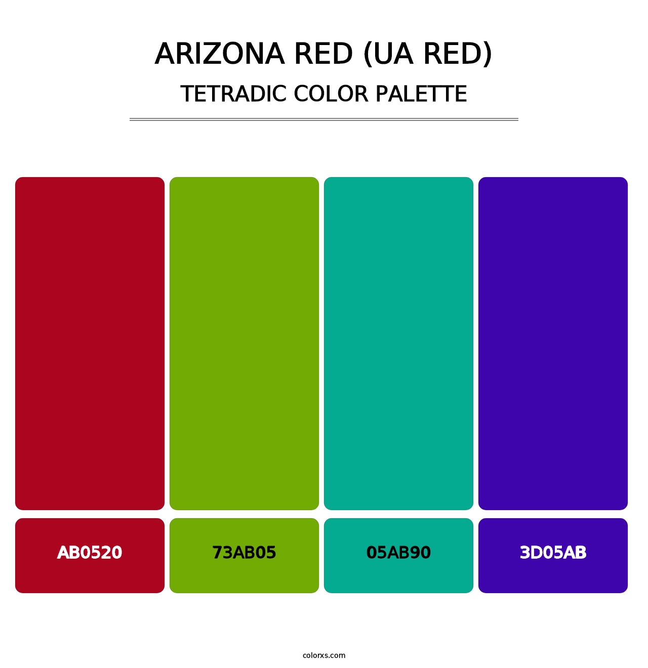 Arizona Red (UA Red) - Tetradic Color Palette