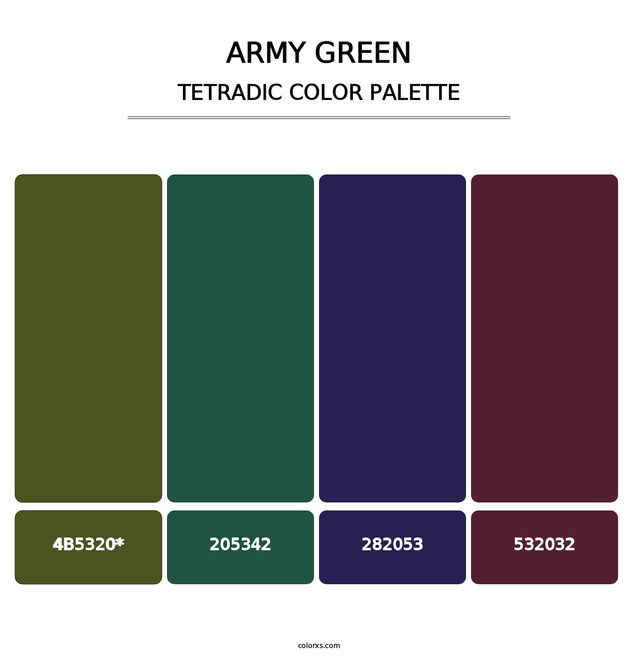 Army Green - Tetradic Color Palette