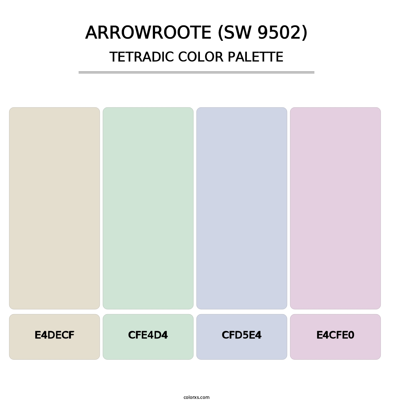 Arrowroote (SW 9502) - Tetradic Color Palette