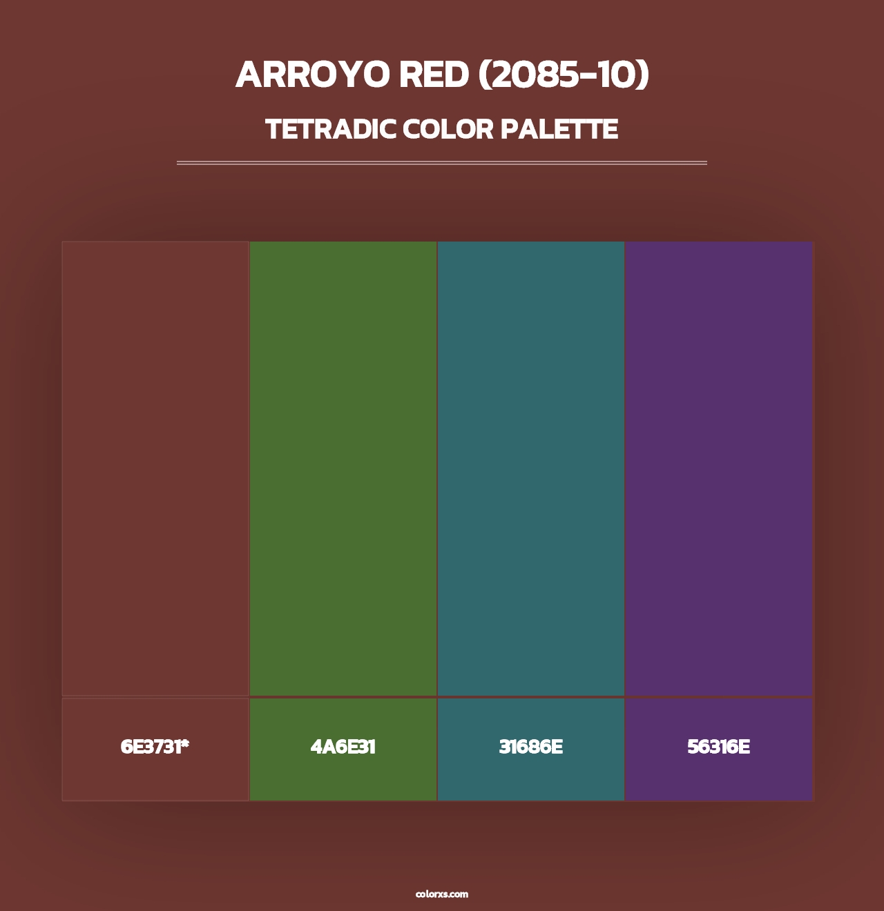 Arroyo Red (2085-10) - Tetradic Color Palette