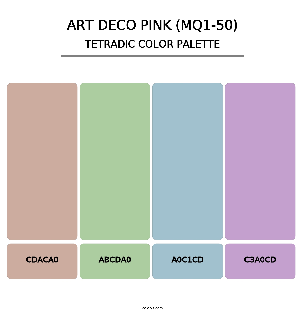 Art Deco Pink (MQ1-50) - Tetradic Color Palette