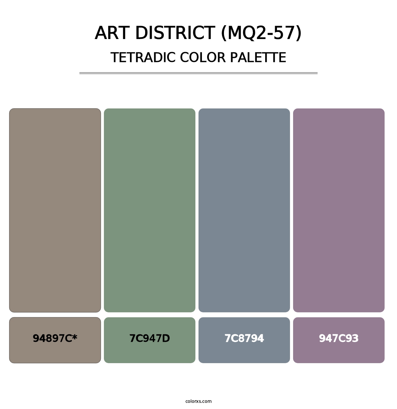 Art District (MQ2-57) - Tetradic Color Palette