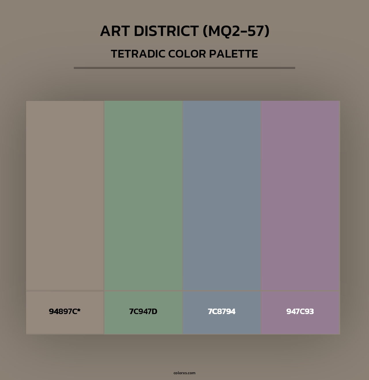 Art District (MQ2-57) - Tetradic Color Palette