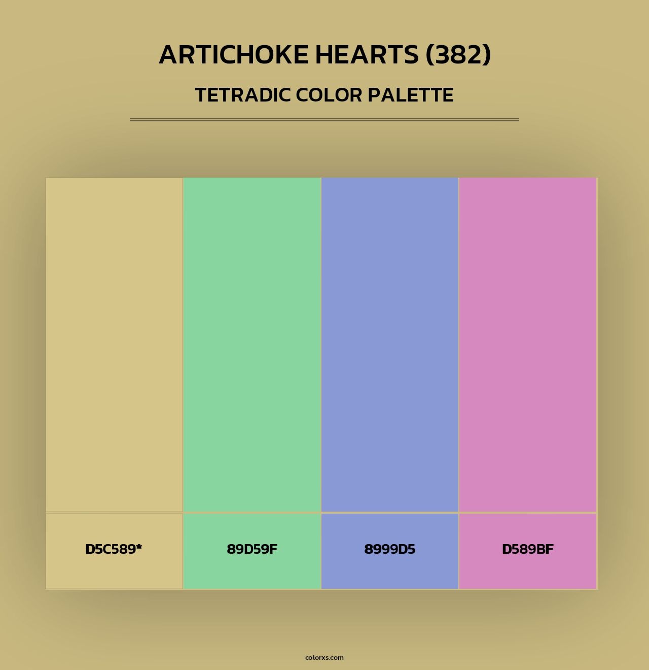 Artichoke Hearts (382) - Tetradic Color Palette