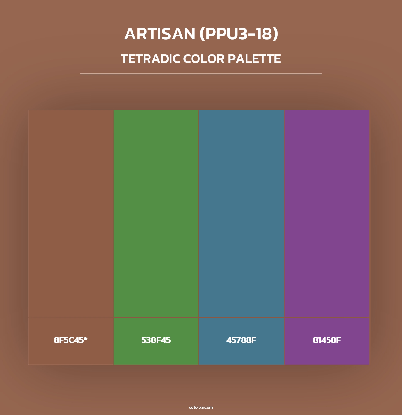 Artisan (PPU3-18) - Tetradic Color Palette