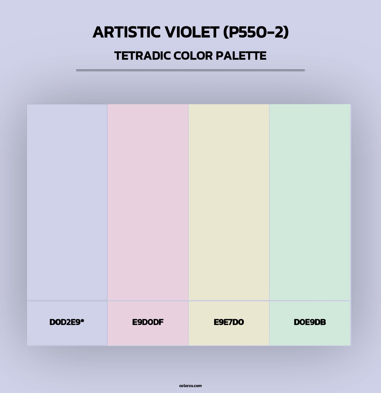Artistic Violet (P550-2) - Tetradic Color Palette