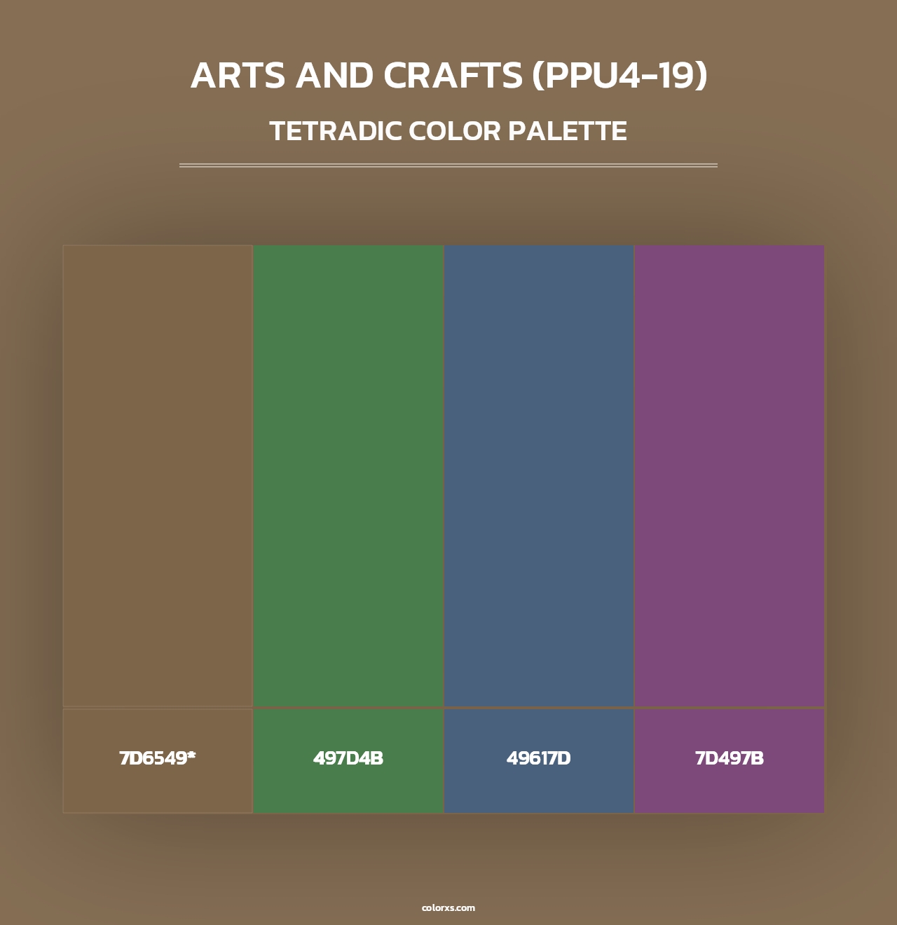 Arts And Crafts (PPU4-19) - Tetradic Color Palette