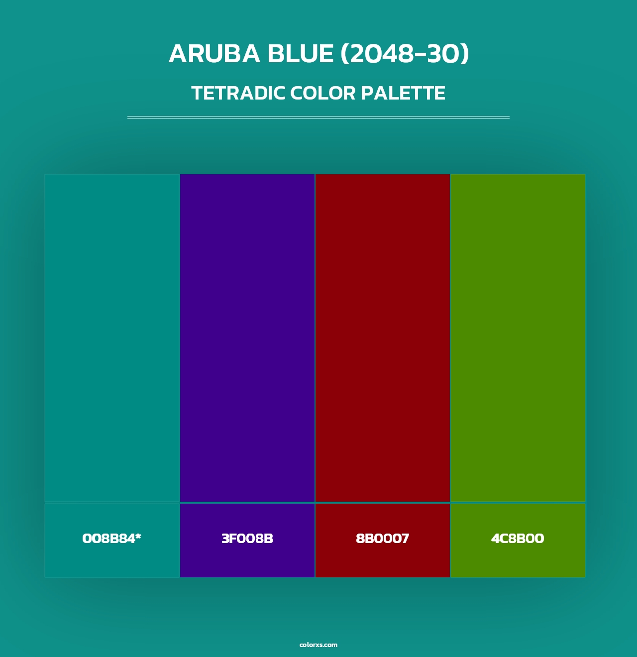 Aruba Blue (2048-30) - Tetradic Color Palette