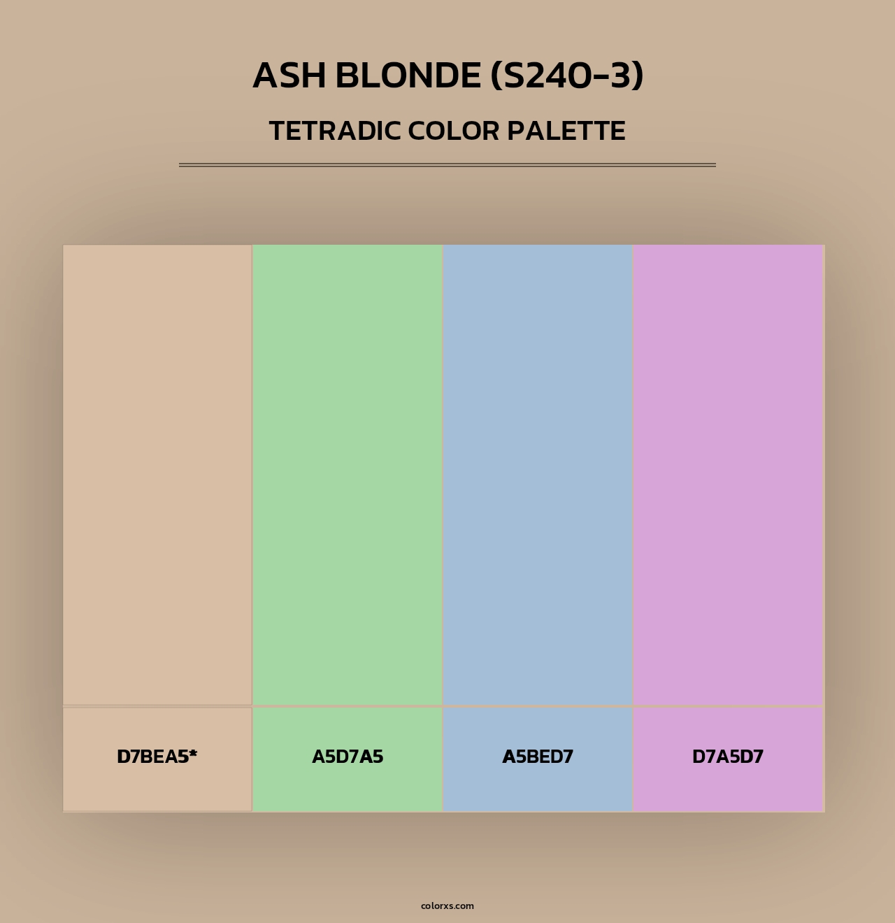 Ash Blonde (S240-3) - Tetradic Color Palette