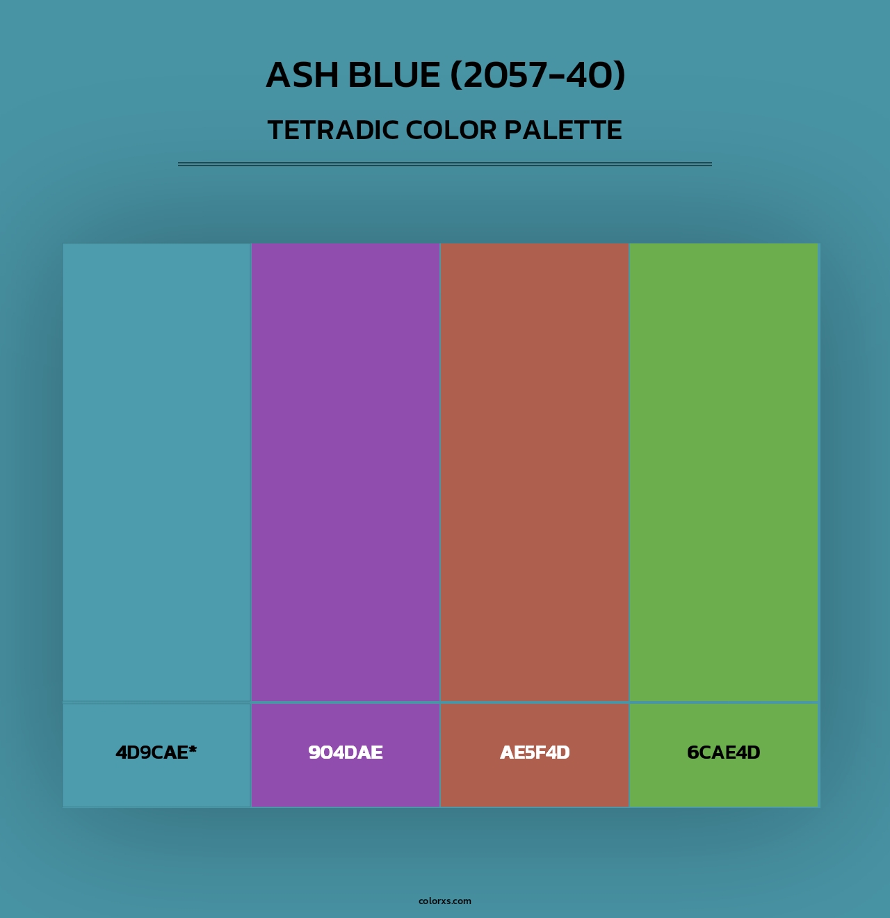 Ash Blue (2057-40) - Tetradic Color Palette