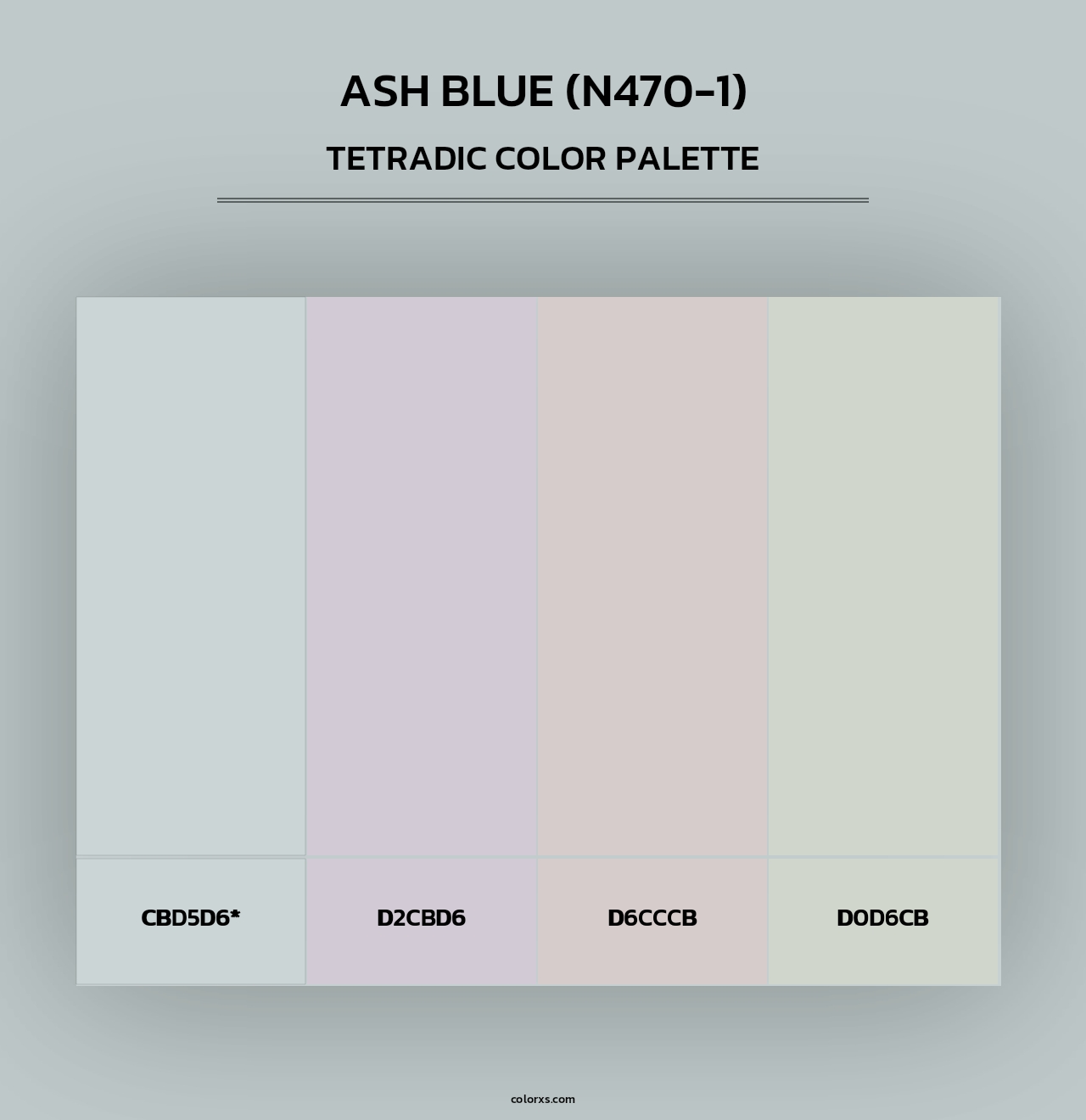 Ash Blue (N470-1) - Tetradic Color Palette