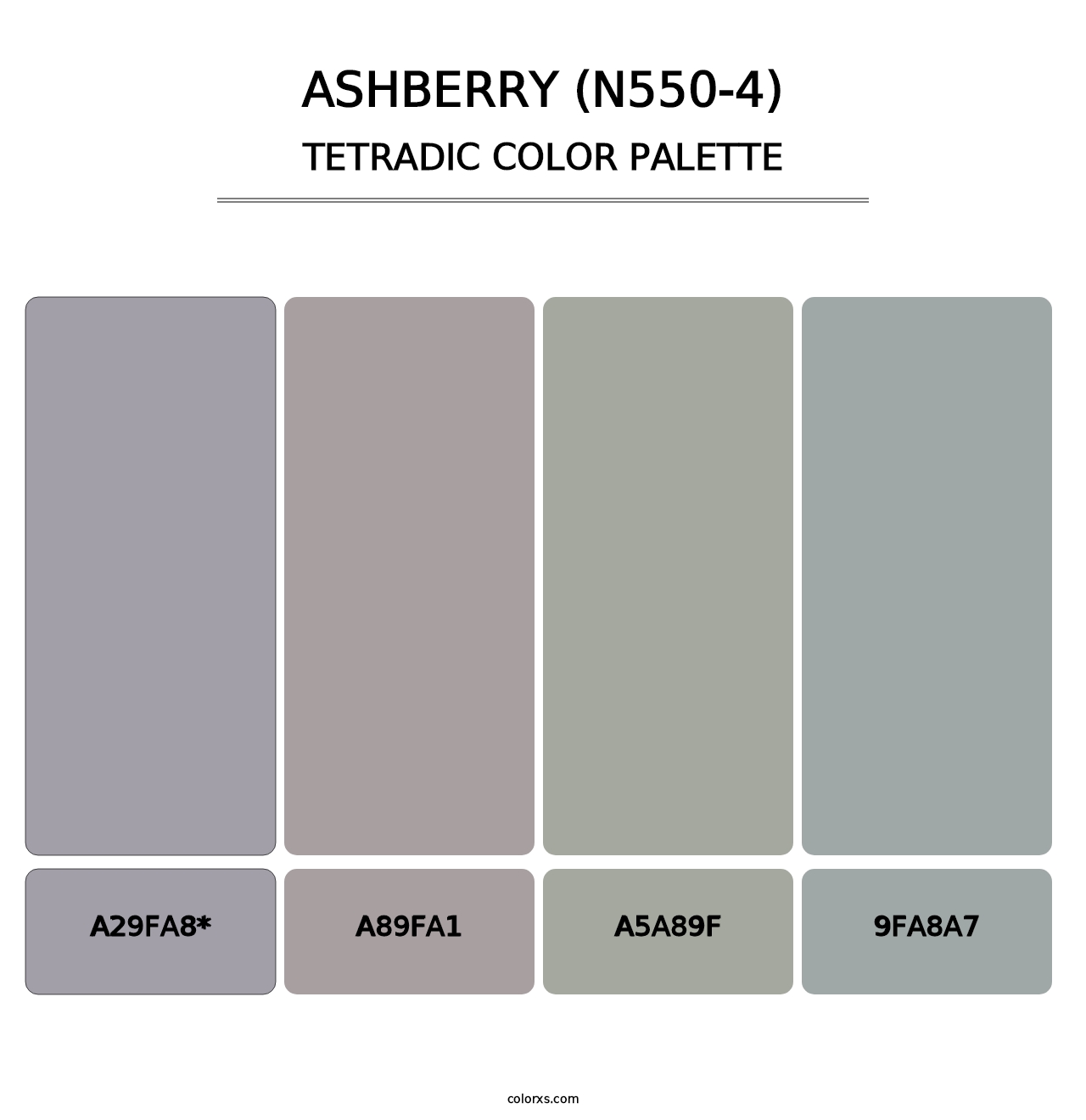 Ashberry (N550-4) - Tetradic Color Palette