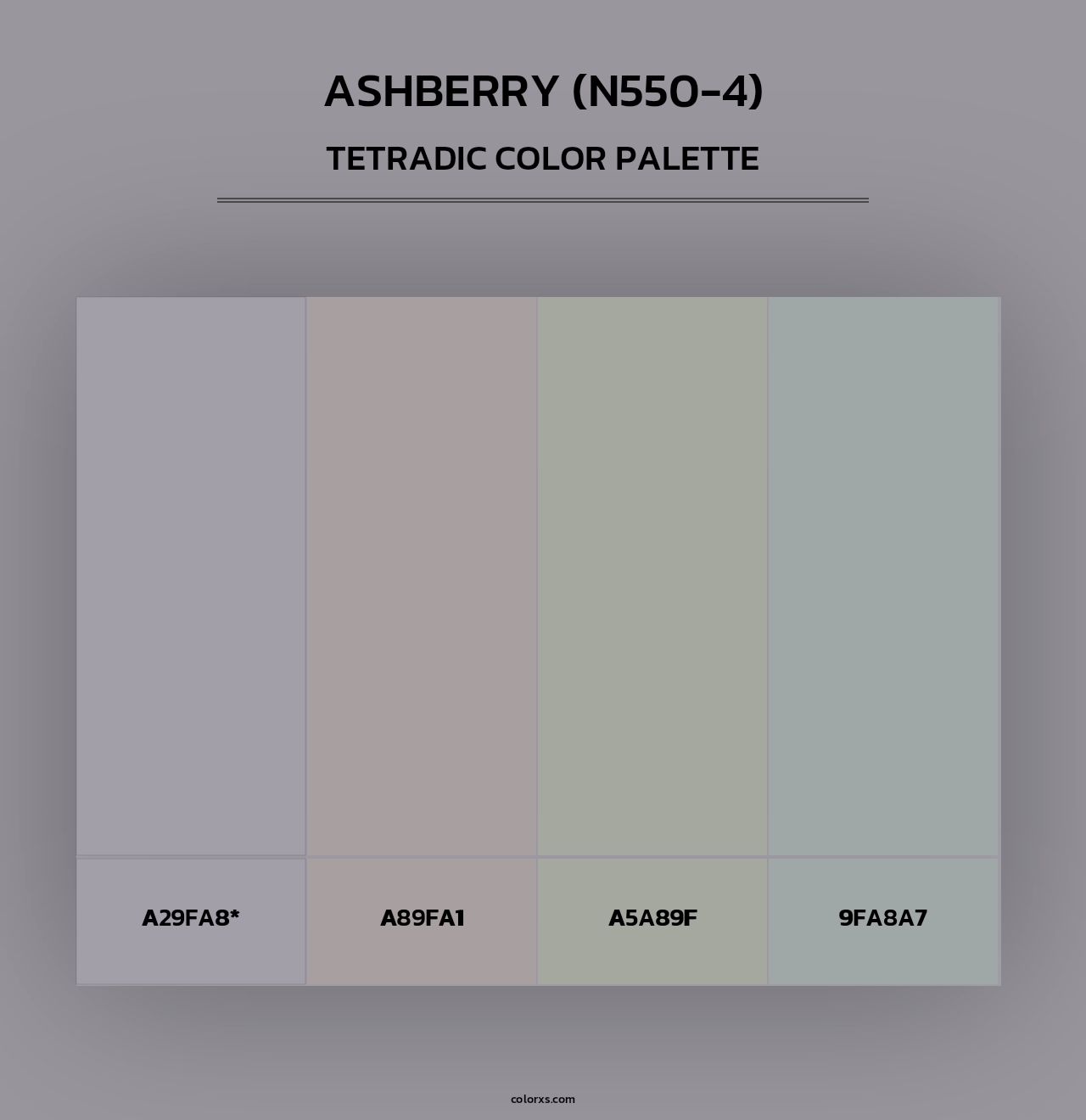 Ashberry (N550-4) - Tetradic Color Palette