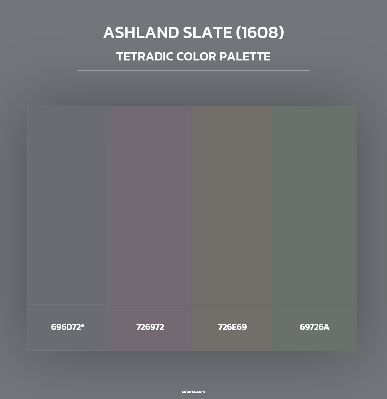 Ashland Slate (1608) - Tetradic Color Palette
