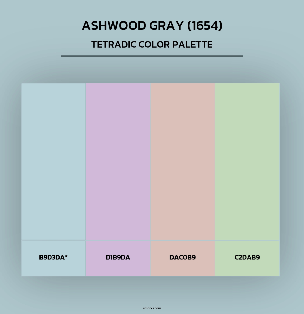 Ashwood Gray (1654) - Tetradic Color Palette
