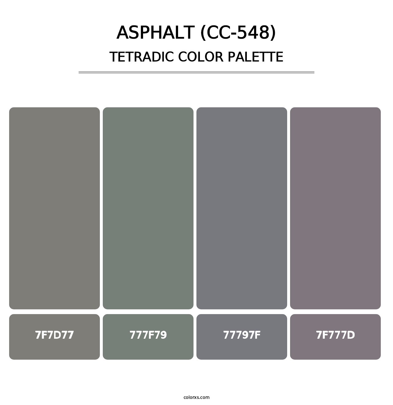 Asphalt (CC-548) - Tetradic Color Palette