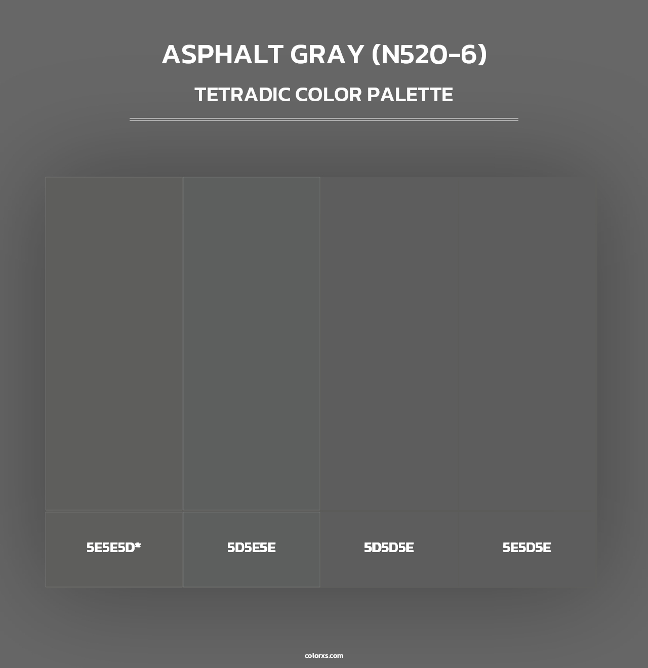 Asphalt Gray (N520-6) - Tetradic Color Palette