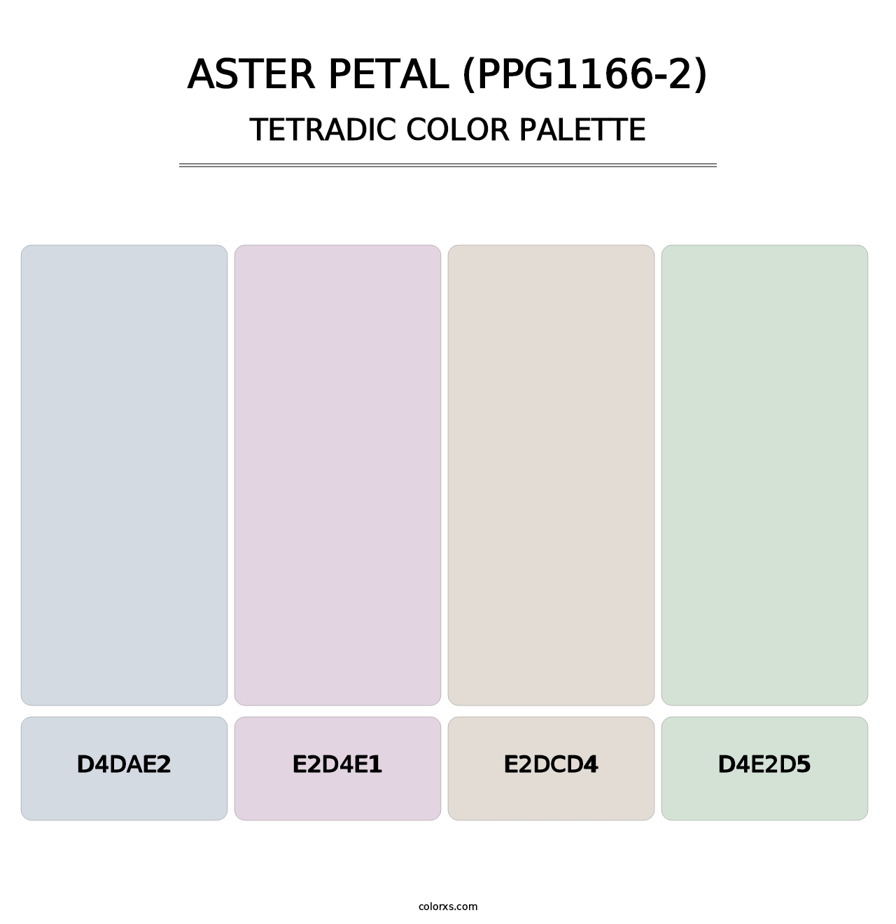 Aster Petal (PPG1166-2) - Tetradic Color Palette