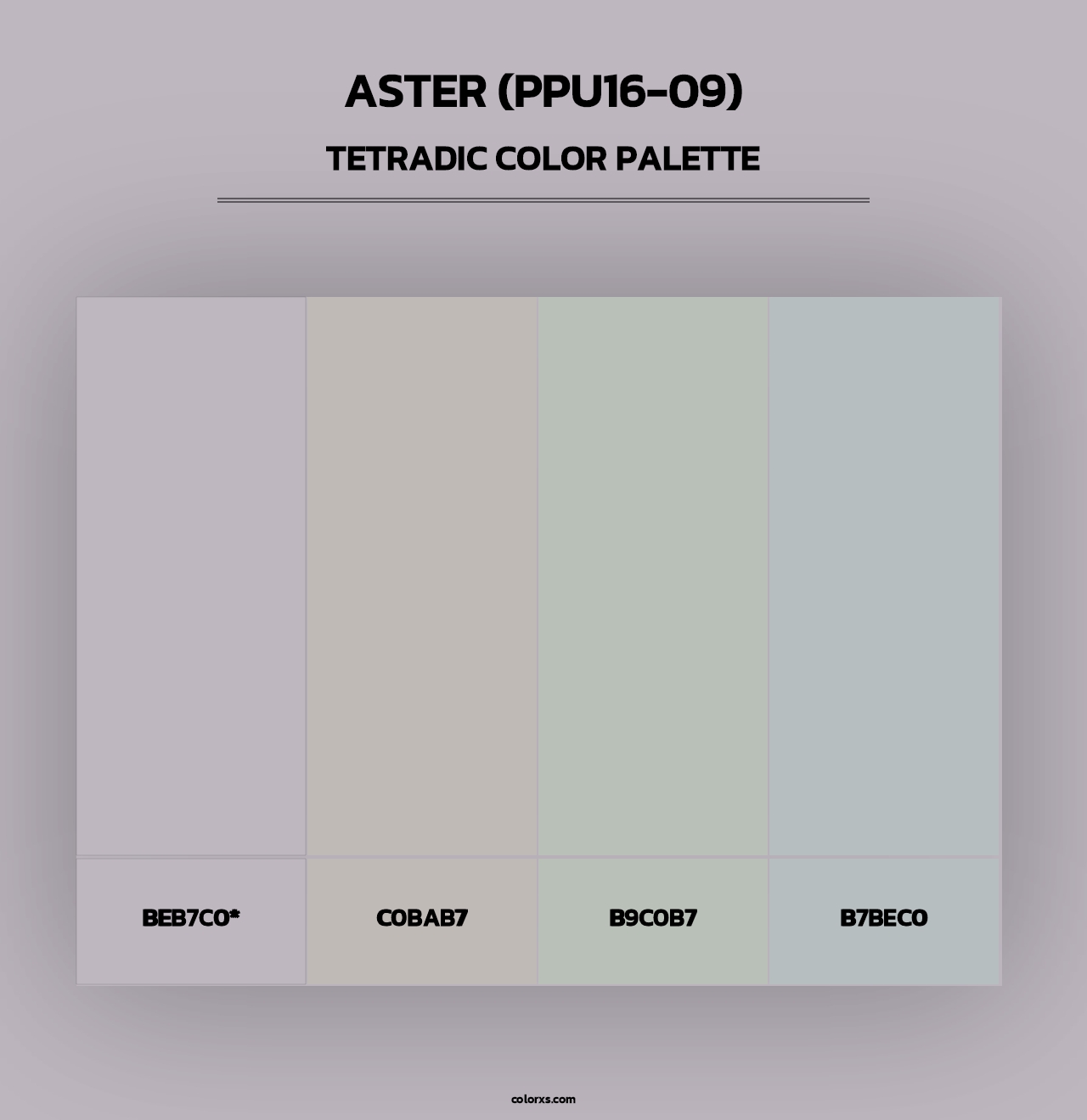 Aster (PPU16-09) - Tetradic Color Palette