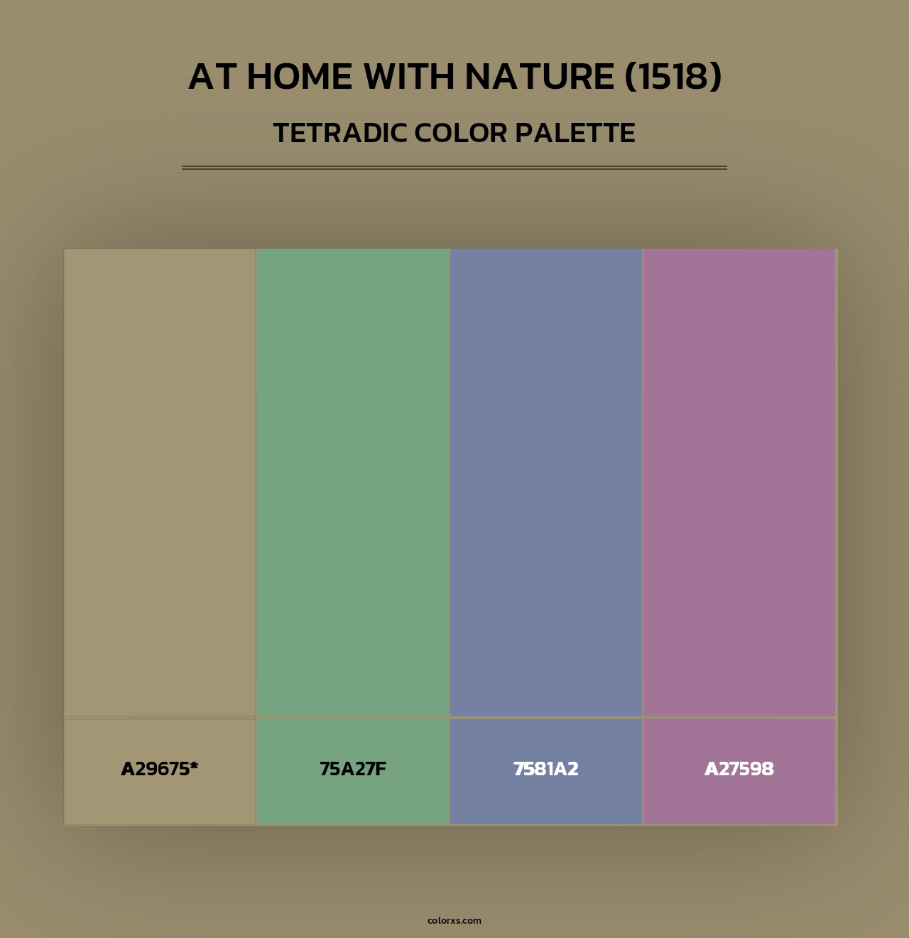 At Home with Nature (1518) - Tetradic Color Palette