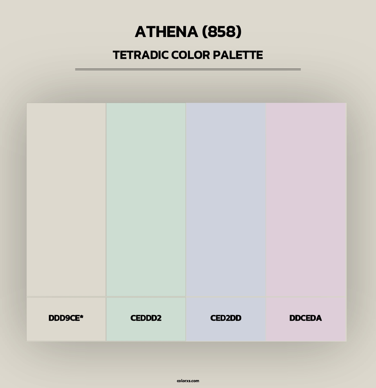 Athena (858) - Tetradic Color Palette