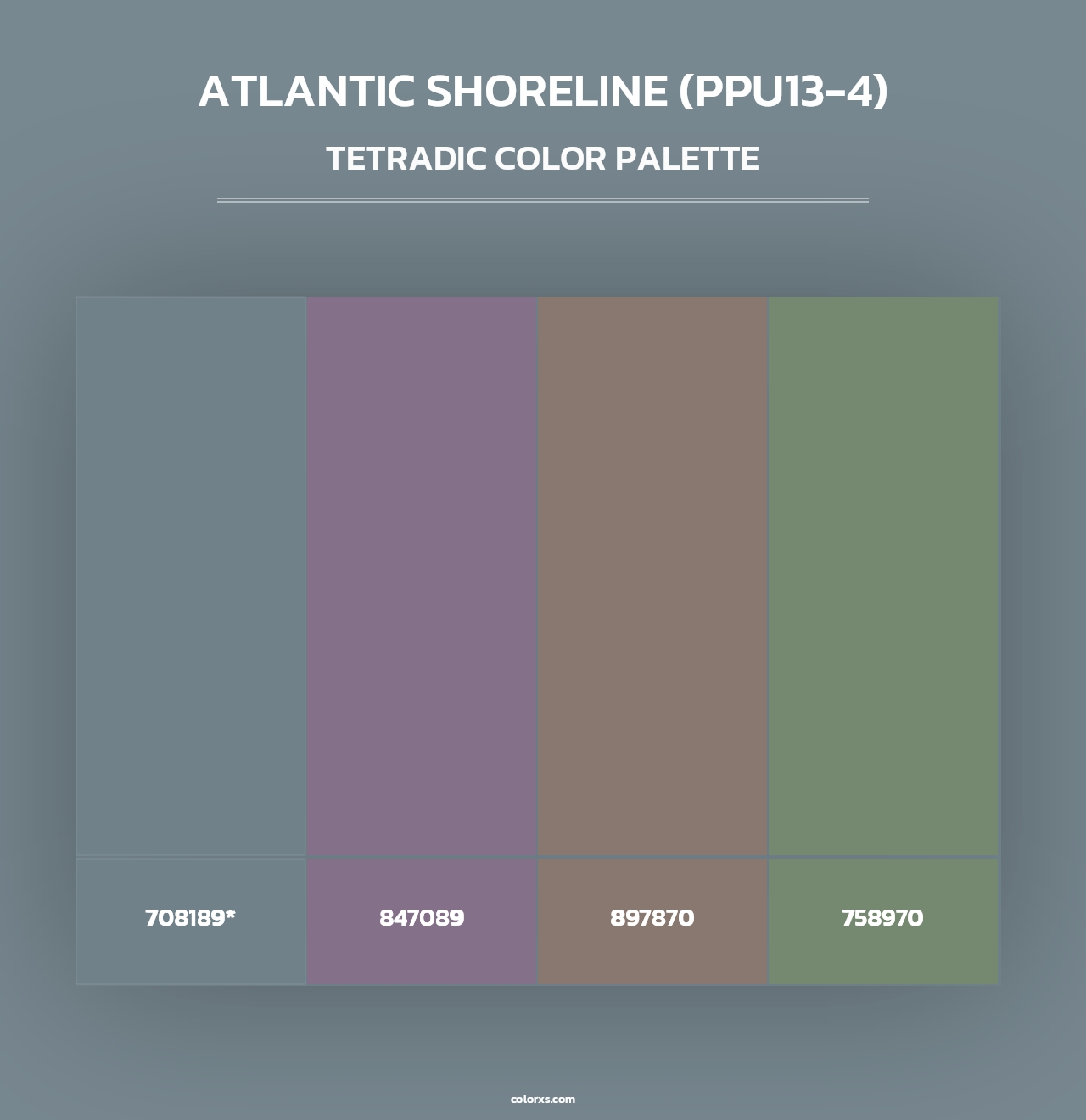 Atlantic Shoreline (PPU13-4) - Tetradic Color Palette