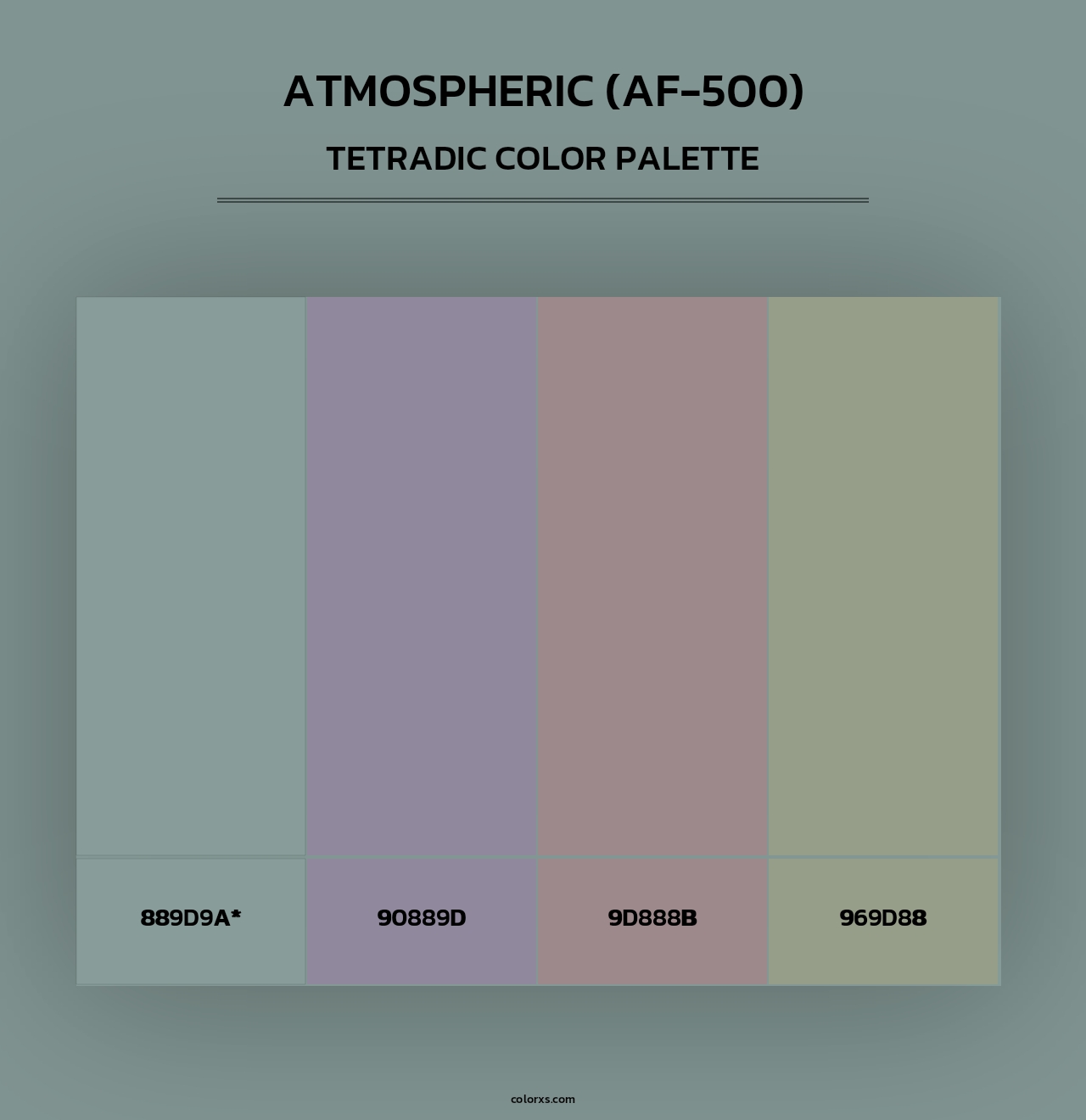 Atmospheric (AF-500) - Tetradic Color Palette