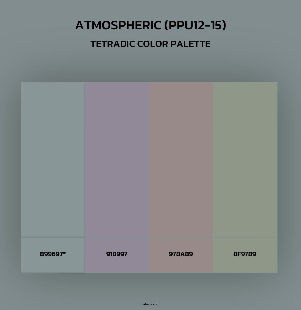 Atmospheric (PPU12-15) - Tetradic Color Palette