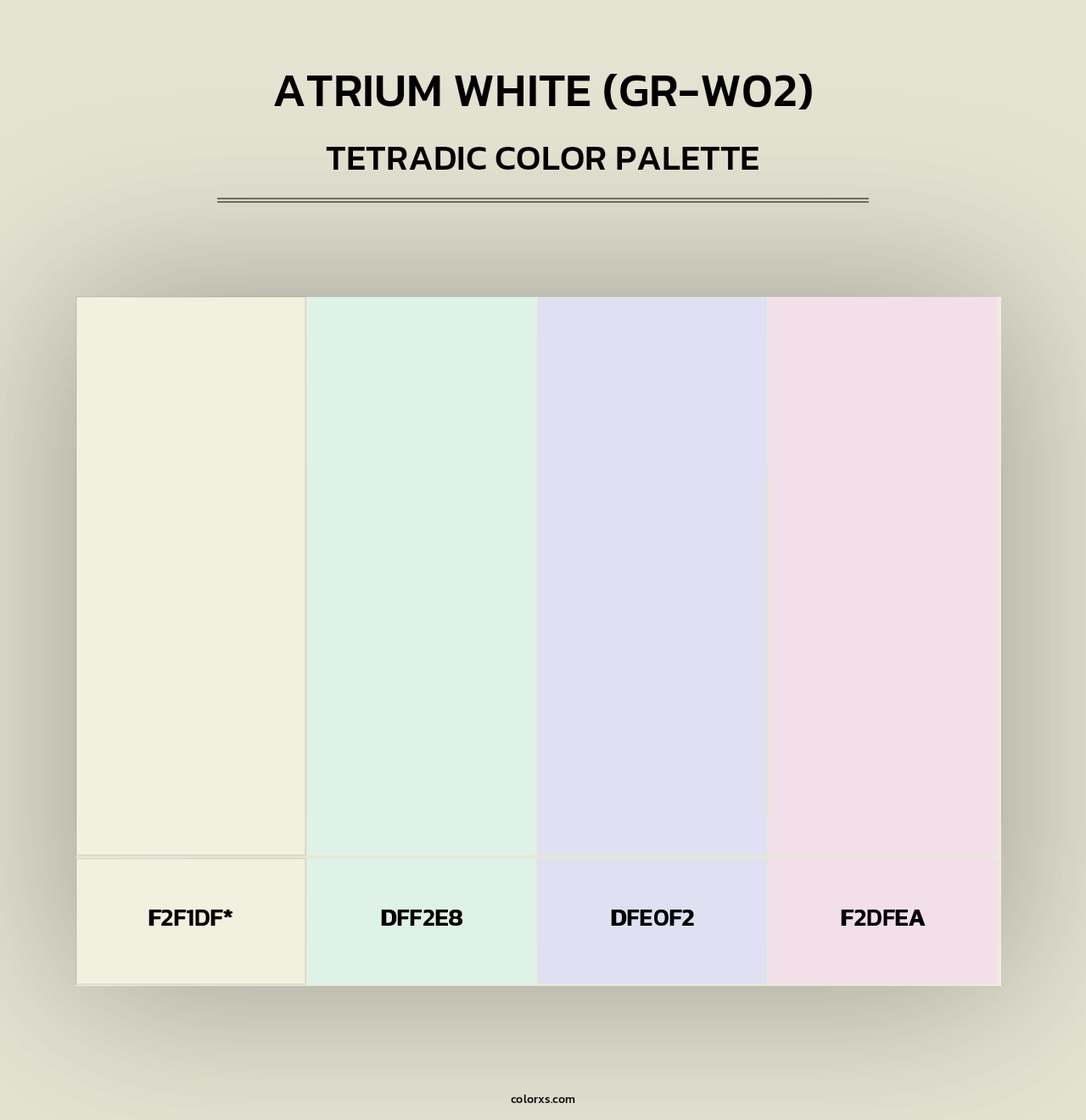 Atrium White (GR-W02) - Tetradic Color Palette