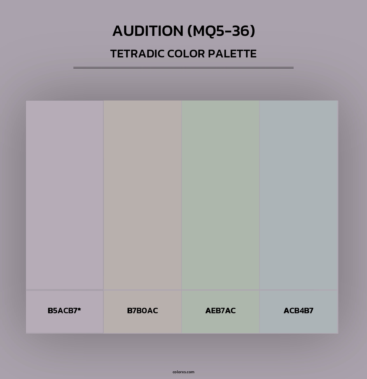 Audition (MQ5-36) - Tetradic Color Palette