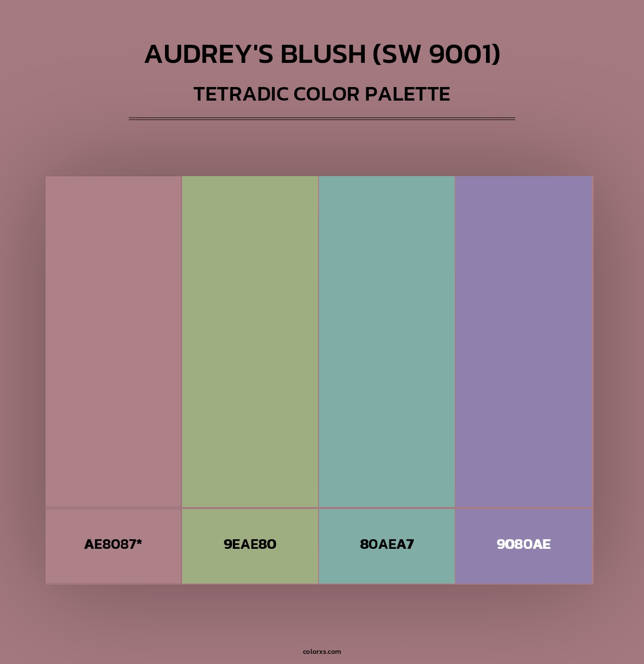 Audrey's Blush (SW 9001) - Tetradic Color Palette