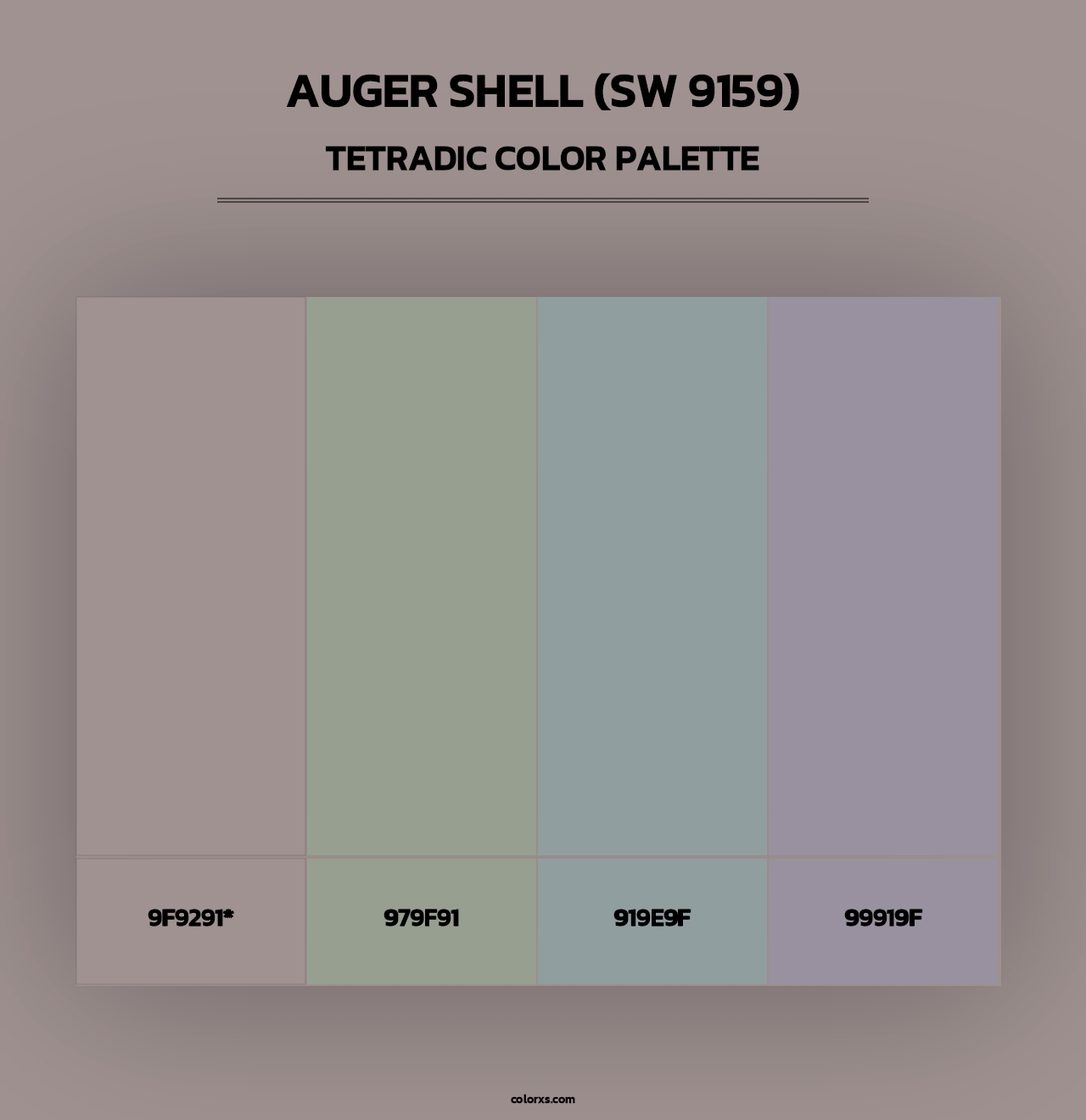 Auger Shell (SW 9159) - Tetradic Color Palette