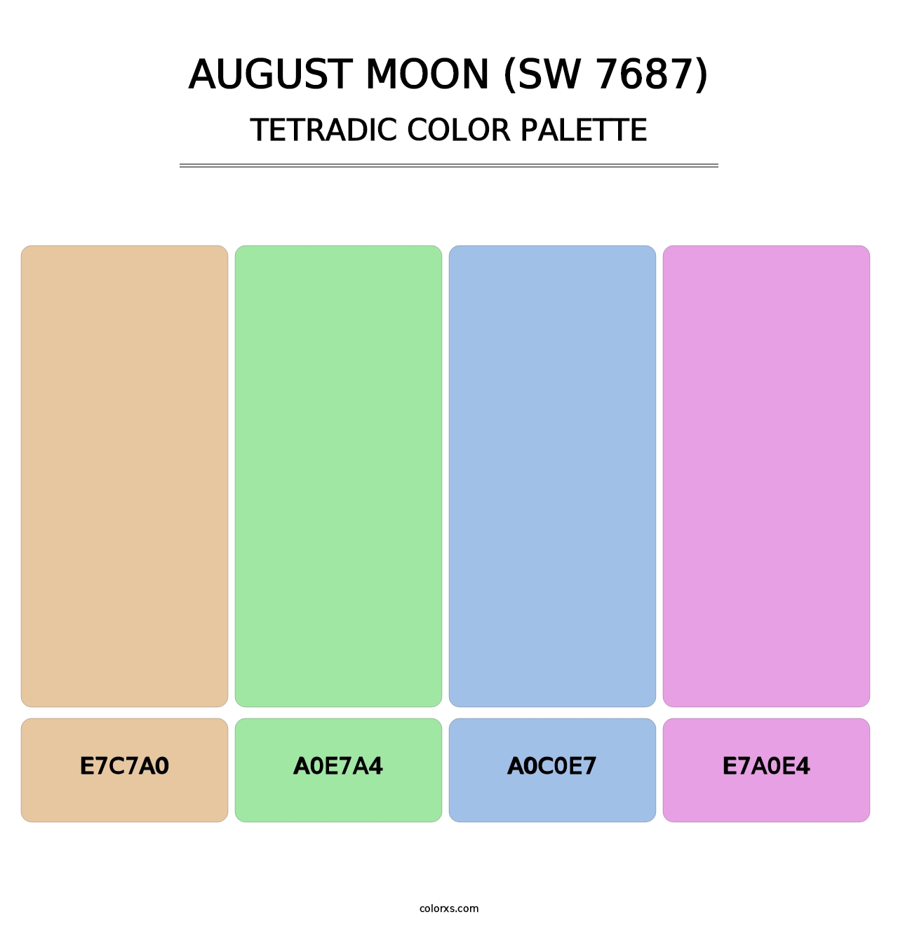 August Moon (SW 7687) - Tetradic Color Palette