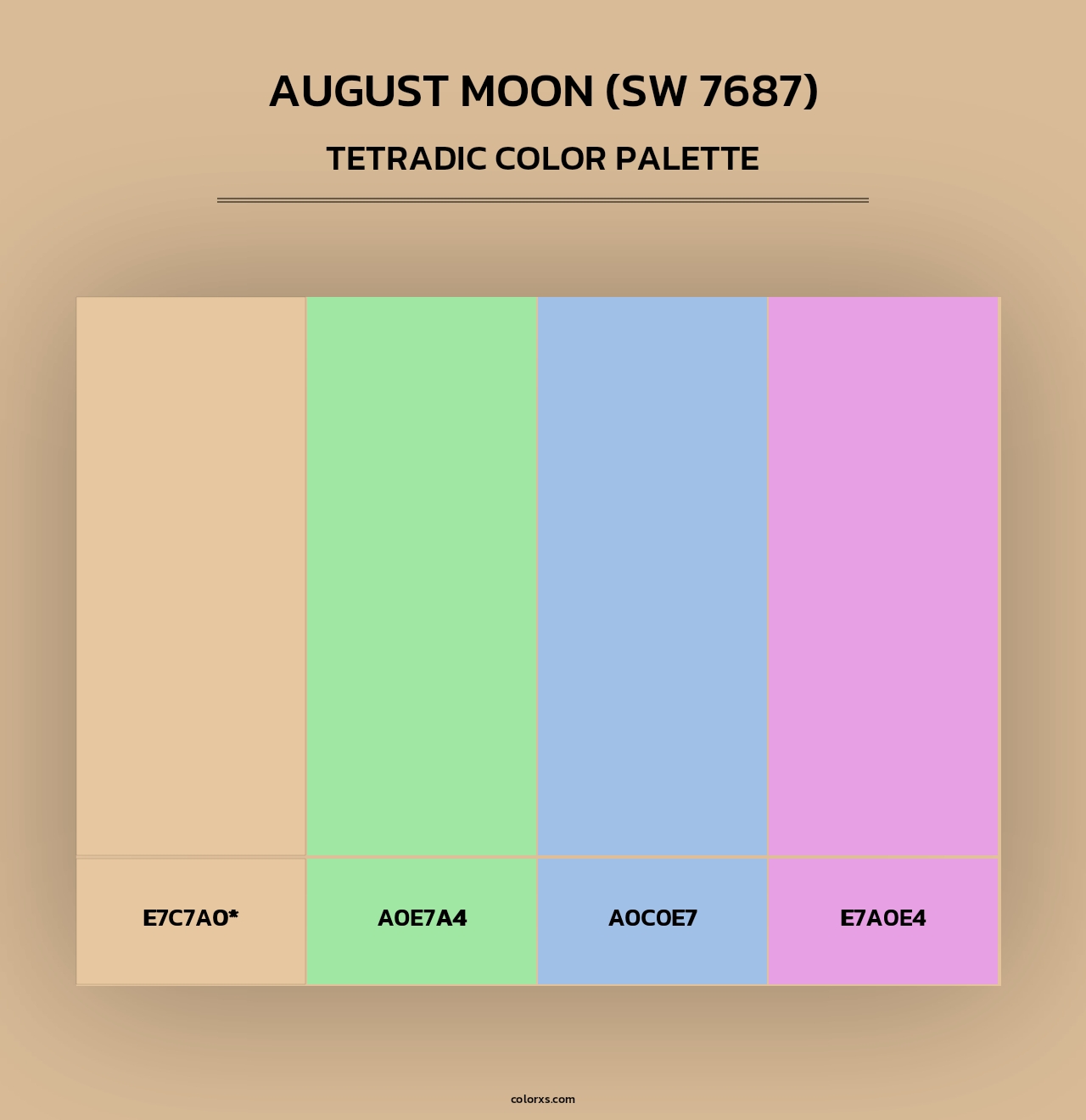 August Moon (SW 7687) - Tetradic Color Palette