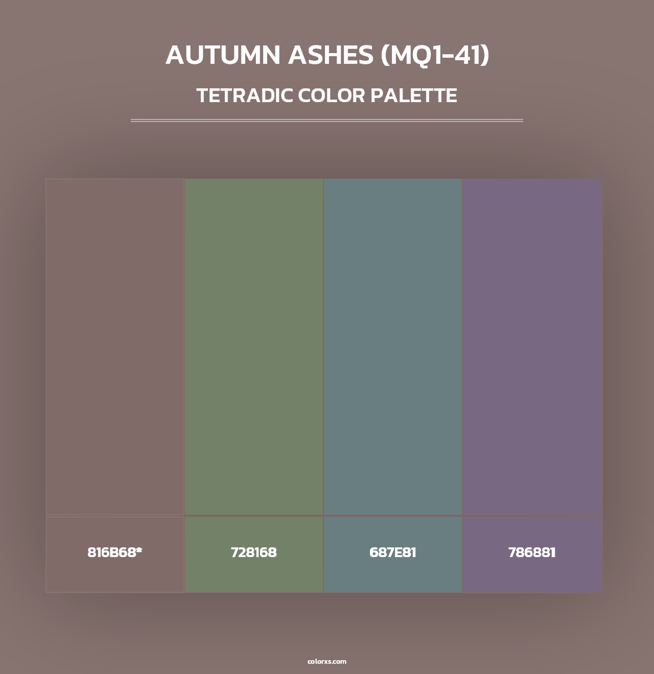 Autumn Ashes (MQ1-41) - Tetradic Color Palette