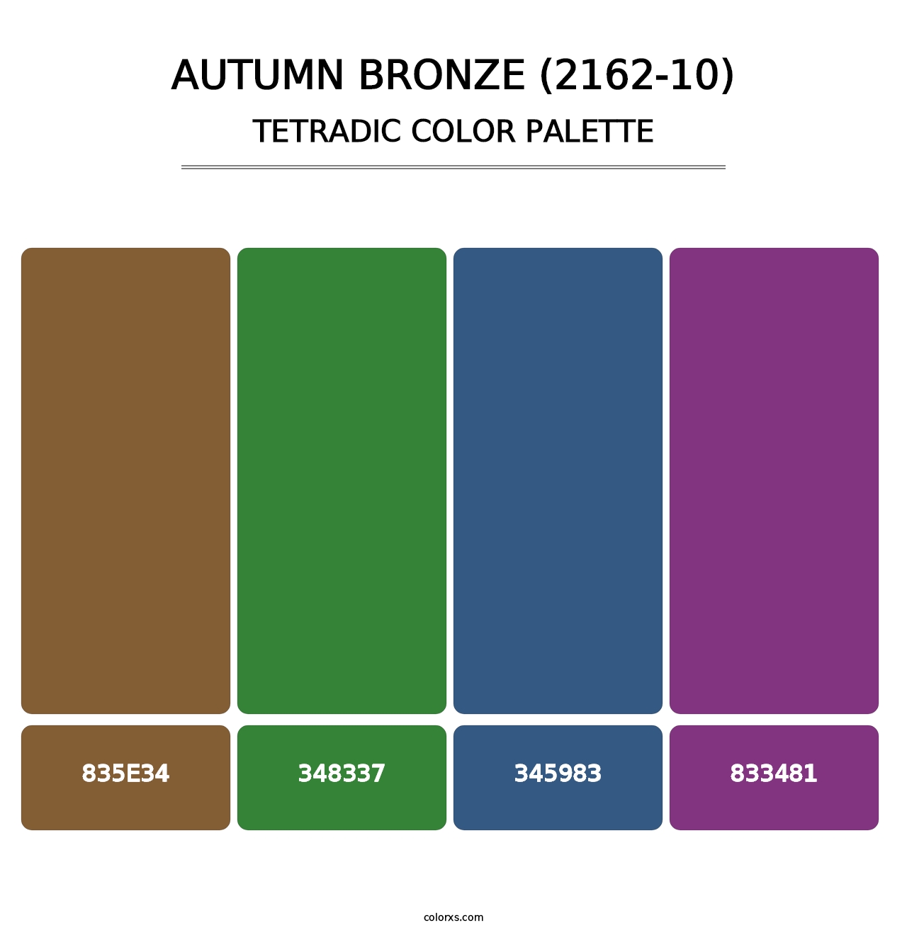 Autumn Bronze (2162-10) - Tetradic Color Palette