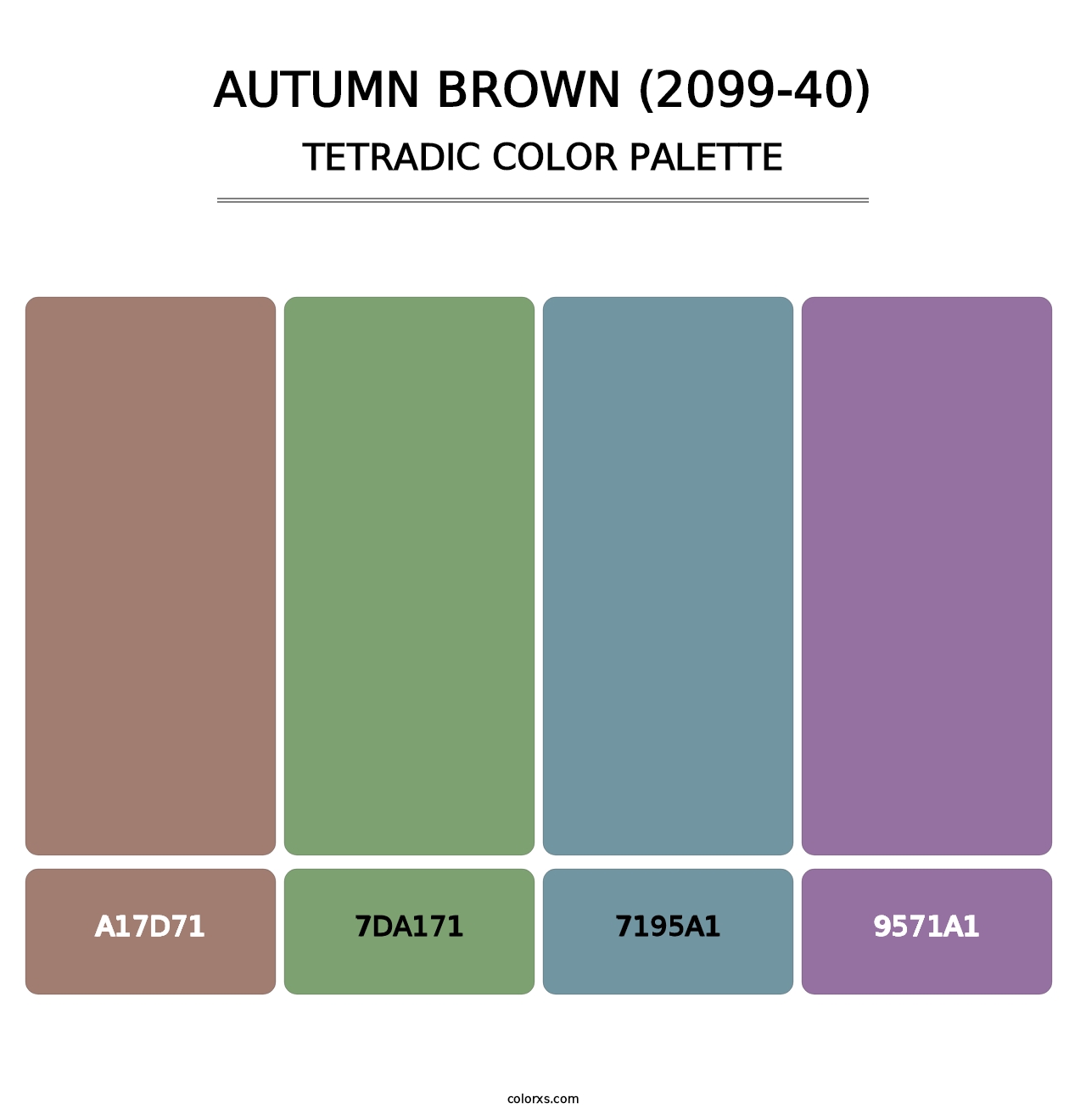 Autumn Brown (2099-40) - Tetradic Color Palette