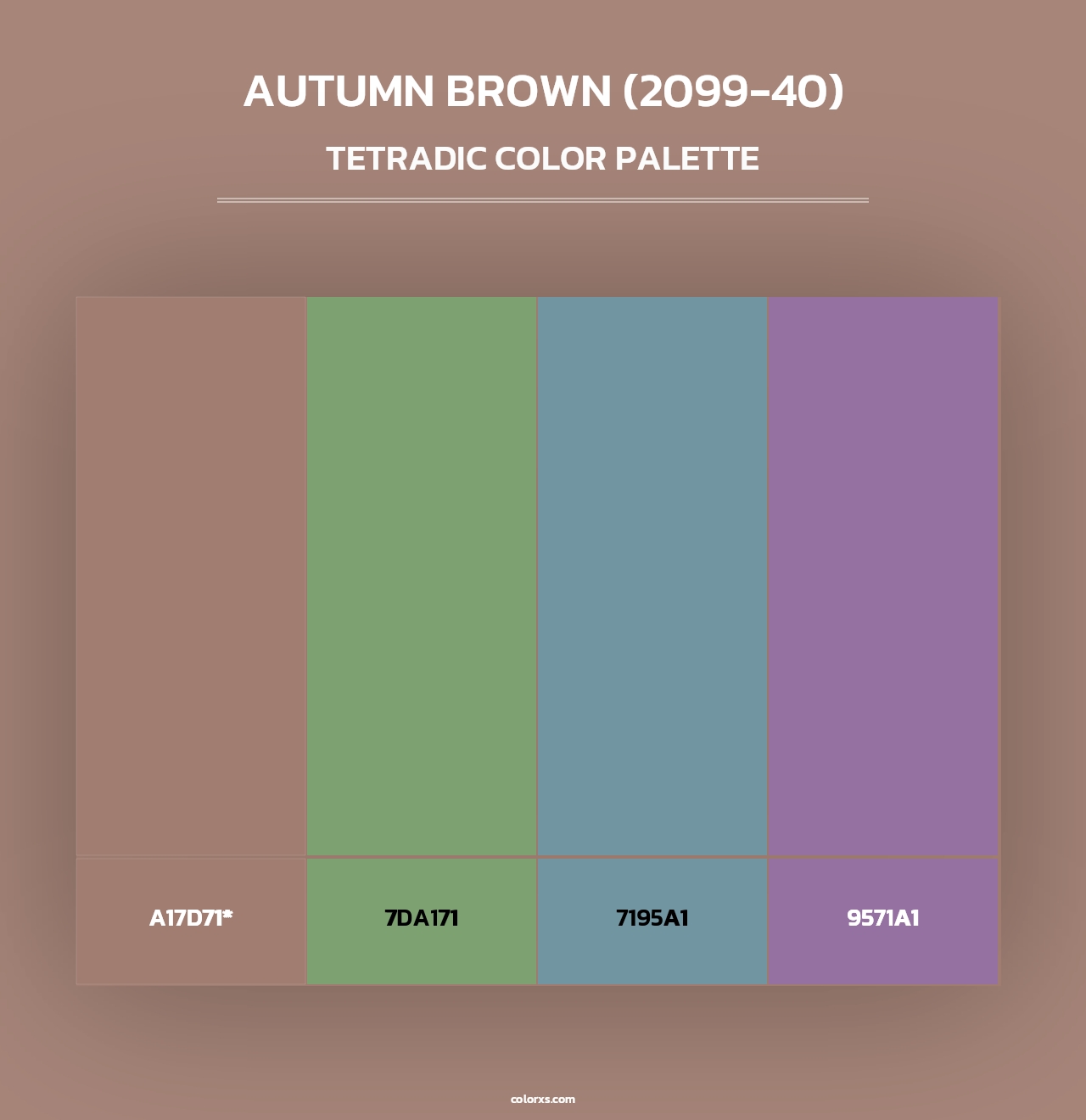 Autumn Brown (2099-40) - Tetradic Color Palette